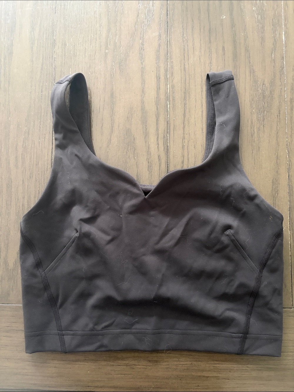 lululemon athletica Black Scoop-Neck Sports Bra